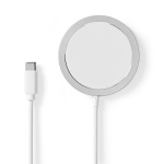 Nedis Wireless Charger | Stand | 5 / 7.5 / 10 / 15 W | 1.0 / 1.1 / 1.67 / 2 A | Including cable | USB Type-C™ | 1.00 m