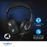 Nedis Gaming Headset | Over-Ear | Surround | USB Type-A | Fold-Away Microphone | 2.10 m | LED