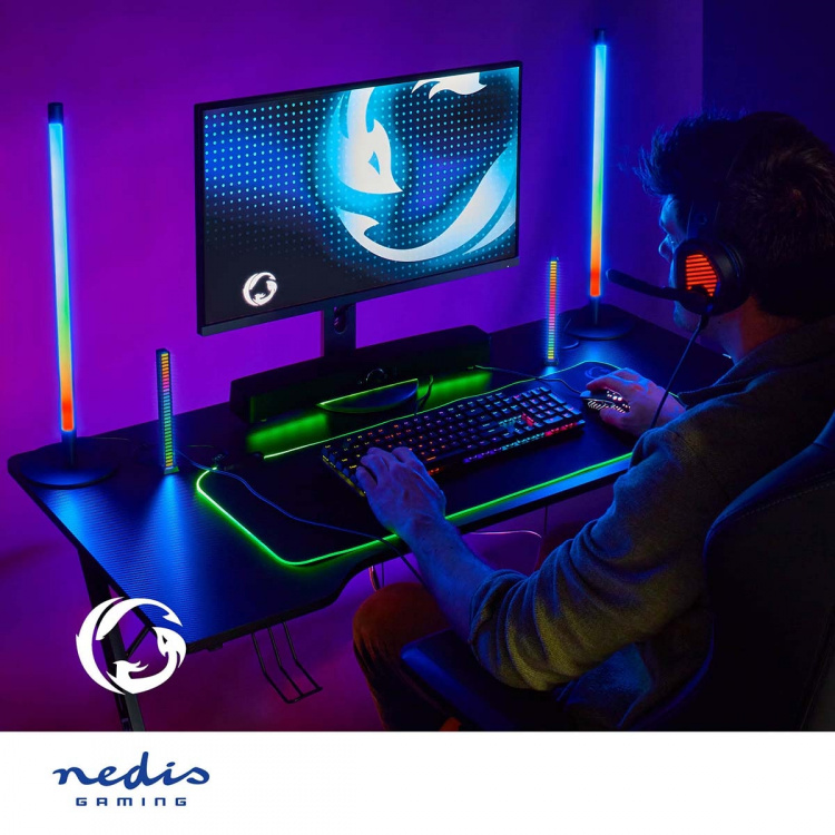 Nedis Gaming Light | RGB | Battery Powered | Used for: Desktop / Notebook | Black