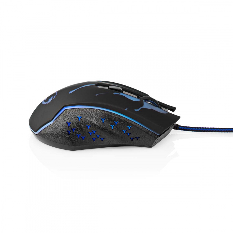 Nedis Gaming Mouse | Wired | 1200 / 1800 / 2400 / 3600 dpi | Adjustable DPI | Number of buttons: 6 | Programmable buttons | Right-Handed | 1.50 m | LED