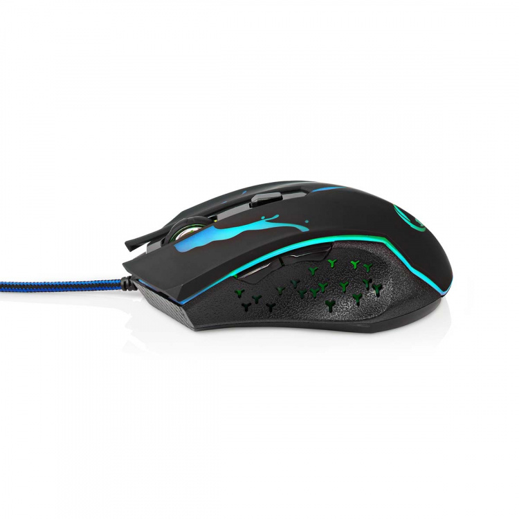 Nedis Gaming Mouse | Wired | 1200 / 1800 / 2400 / 3600 dpi | Adjustable DPI | Number of buttons: 6 | Programmable buttons | Right-Handed | 1.50 m | LED
