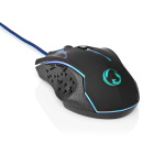Nedis Gaming Mouse | Wired | 1200 / 1800 / 2400 / 3600 dpi | Adjustable DPI | Number of buttons: 6 | Programmable buttons | Right-Handed | 1.50 m | LED