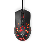 Nedis Gaming Mouse | Wired | 800 / 1200 / 2400 / 3200 / 4800 / 7200 dpi | Adjustable DPI | Number of buttons: 7 | Programmable buttons | Right-Handed | 1.50 m | RGB
