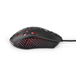 Nedis Gaming Mouse | Wired | 800 / 1200 / 2400 / 3200 / 4800 / 7200 dpi | Adjustable DPI | Number of buttons: 7 | Programmable buttons | Right-Handed | 1.50 m | RGB