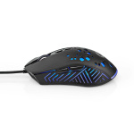 Nedis Gaming Mouse | Wired | 800 / 1200 / 2400 / 3200 / 4800 / 7200 dpi | Adjustable DPI | Number of buttons: 7 | Programmable buttons | Right-Handed | 1.50 m | RGB