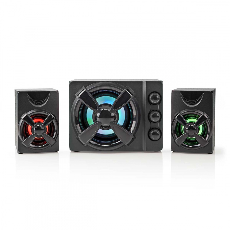 Nedis Gaming Speaker | Speaker channels: 2.1 | USB Powered | 3.5 mm Male | 33 W | LED | Volume control Nedis Gaming Speaker | Speaker channels: 2.1 | USB Powered | 3.5 mm Male | 33 W | LED | Volume control