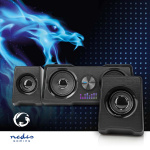 Nedis Gaming Speaker | Speaker channels: 2.2 | USB Powered | 3.5 mm Male | 48 W | LED | Volume control Nedis Gaming Speaker | Speaker channels: 2.2 | USB Powered | 3.5 mm Male | 48 W | LED | Volume control