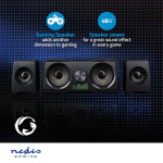 Nedis Gaming Speaker | Speaker channels: 2.2 | USB Powered | 3.5 mm Male | 48 W | LED | Volume control Nedis Gaming Speaker | Speaker channels: 2.2 | USB Powered | 3.5 mm Male | 48 W | LED | Volume control