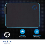 Nedis Gaming Mouse Pad | Microfiber / Rubber | Black Nedis Gaming Mouse Pad | Microfiber / Rubber | Black