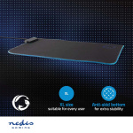 Nedis Gaming Mouse Pad | Microfiber / Rubber | Black Nedis Gaming Mouse Pad | Microfiber / Rubber | Black