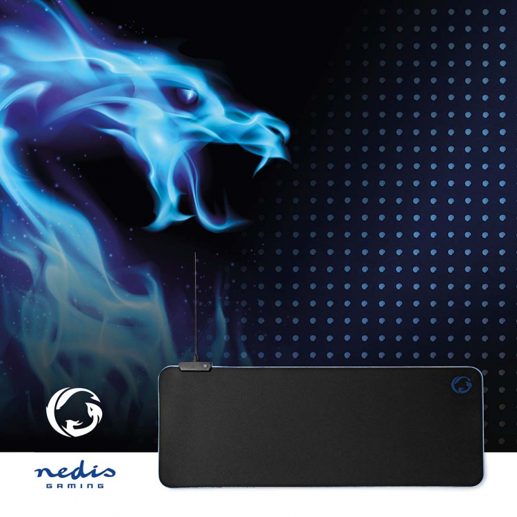 Nedis Gaming Mouse Pad | Microfiber / Rubber | Black Nedis Gaming Mouse Pad | Microfiber / Rubber | Black