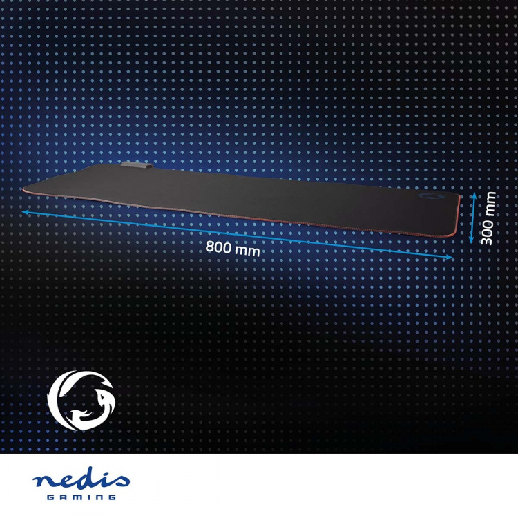 Nedis Gaming Mouse Pad | Microfiber / Rubber | Black Nedis Gaming Mouse Pad | Microfiber / Rubber | Black