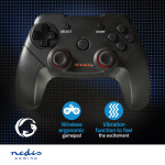 Nedis Gamepad | Wireless | Battery Powered | PC | Number of buttons: 11 | Cable length: 1.00 m | Black Nedis Gamepad | Wireless | Battery Powered | PC | Number of buttons: 11 | Cable length: 1.00 m | Black