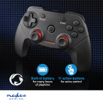 Nedis Gamepad | Wireless | Battery Powered | PC | Number of buttons: 11 | Cable length: 1.00 m | Black Nedis Gamepad | Wireless | Battery Powered | PC | Number of buttons: 11 | Cable length: 1.00 m | Black