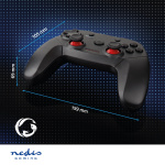 Nedis Gamepad | Wireless | Battery Powered | PC | Number of buttons: 11 | Cable length: 1.00 m | Black Nedis Gamepad | Wireless | Battery Powered | PC | Number of buttons: 11 | Cable length: 1.00 m | Black