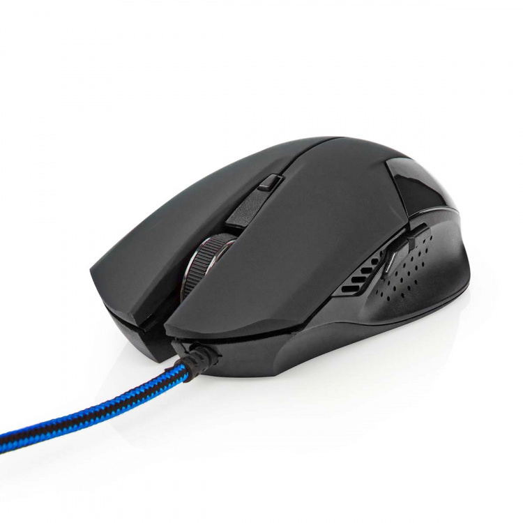 Nedis Gaming Mouse | Wired | 1200 / 2400 / 4800 / 7200 dpi | Adjustable DPI | Number of buttons: 6 | Programmable buttons | Right-Handed | 1.50 m | Without Lighting Nedis Gaming Mouse | Wired | 1200 / 2400 / 4800 / 7200 dpi | Adjustable DPI | Number of buttons: 6 | Programmable buttons | Right-Handed | 1.50 m | Without Lighting