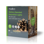Nedis Christmas Lights | 96 LED\'s | Warm White | 7.20 m | Indoor & Outdoor | Battery Powered