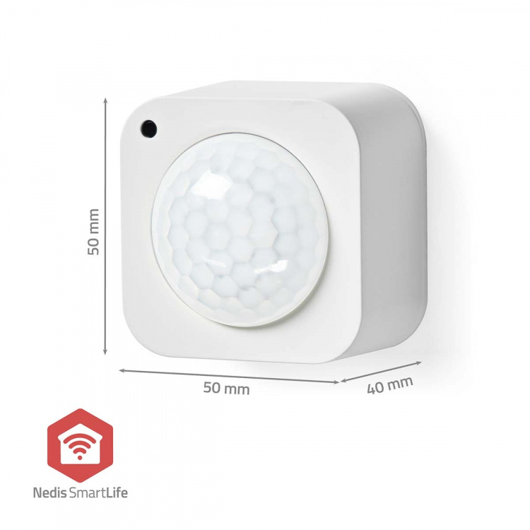 Nedis SmartLife Motion Sensor | Light Sensor | Zigbee 3.0 | Battery Powered / USB Powered | Detector angle: 100 ° | Detector range: 7 m | Max. battery life: 24 Months | White