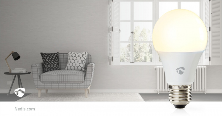 Nedis SmartLife Full Colour LED Bulb | E27 | 806 lm | 9 W | RGB / Warm to Cool White | 2200 - 6500 K | Android™ / IOS | Bulb | 1 pcs Nedis SmartLife Full Colour LED Bulb | E27 | 806 lm | 9 W | RGB / Warm to Cool White | 2200 - 6500 K | Android™ / IOS | Bulb | 1 pcs