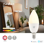 Nedis SmartLife Full Colour LED Bulb | E14 | 470 lm | 4.90 W | RGB / Warm to Cool White | 2200 - 6500 K | Android™ / IOS | Candle | 1 pcs Nedis SmartLife Full Colour LED Bulb | E14 | 470 lm | 4.90 W | RGB / Warm to Cool White | 2200 - 6500 K | Android™ / IOS | Candle | 1 pcs
