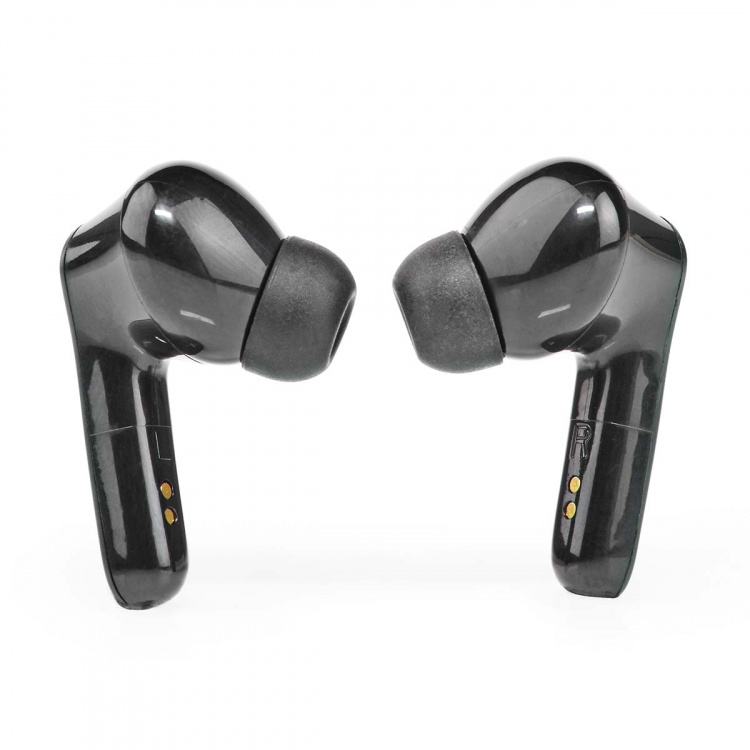 Nedis Fully Wireless Earphones | Bluetooth® | Battery play time: 5 hrs | Touch Control | Charging case | Built-in microphone | Voice control support | Noise canceling | Black Nedis Fully Wireless Earphones | Bluetooth® | Battery play time: 5 hrs | Touch Control | Charging case | Built-in microphone | Voice control support | Noise canceling | Black