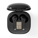 Nedis Fully Wireless Earphones | Bluetooth® | Battery play time: 5 hrs | Touch Control | Charging case | Built-in microphone | Voice control support | Noise canceling | Black Nedis Fully Wireless Earphones | Bluetooth® | Battery play time: 5 hrs | Touch Control | Charging case | Built-in microphone | Voice control support | Noise canceling | Black