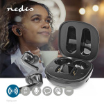 Nedis Fully Wireless Earphones | Bluetooth® | Battery play time: 5 hrs | Touch Control | Charging case | Built-in microphone | Voice control support | Noise canceling | Black Nedis Fully Wireless Earphones | Bluetooth® | Battery play time: 5 hrs | Touch Control | Charging case | Built-in microphone | Voice control support | Noise canceling | Black