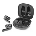Nedis Fully Wireless Earphones | Bluetooth® | Battery play time: 5 hrs | Touch Control | Charging case | Built-in microphone | Voice control support | Noise canceling | Black Nedis Fully Wireless Earphones | Bluetooth® | Battery play time: 5 hrs | Touch Control | Charging case | Built-in microphone | Voice control support | Noise canceling | Black