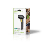 Nedis Barcode Scanner | Laser | Wireless | 1D Linear | Battery Powered / USB Powered | USB Dongle