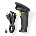 Nedis Barcode Scanner | Laser | Wireless | 1D Linear | Battery Powered / USB Powered | USB Dongle
