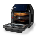 Nedis Hot Air Fryer | 12 l | Timer: 60 min | Number of preset programs: 9 | Digital | Black