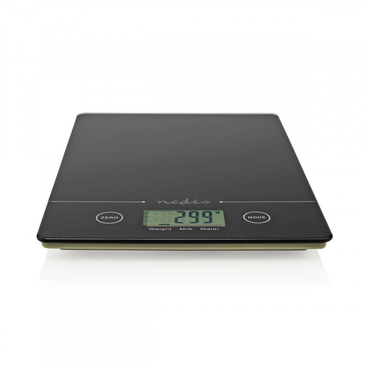 Nedis Kitchen Scales | Digital | Glass / Plastic | CR 2032 Battery | Black