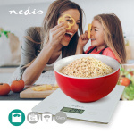 Nedis Kitchen Scales | Digital | Glass / Plastic | CR 2032 Battery | White