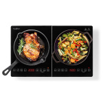 Nedis Induction Cooker | Cooking zones: 2 | 3500 W | Overheating protection | Black | Timer | Turbo action | Child lock