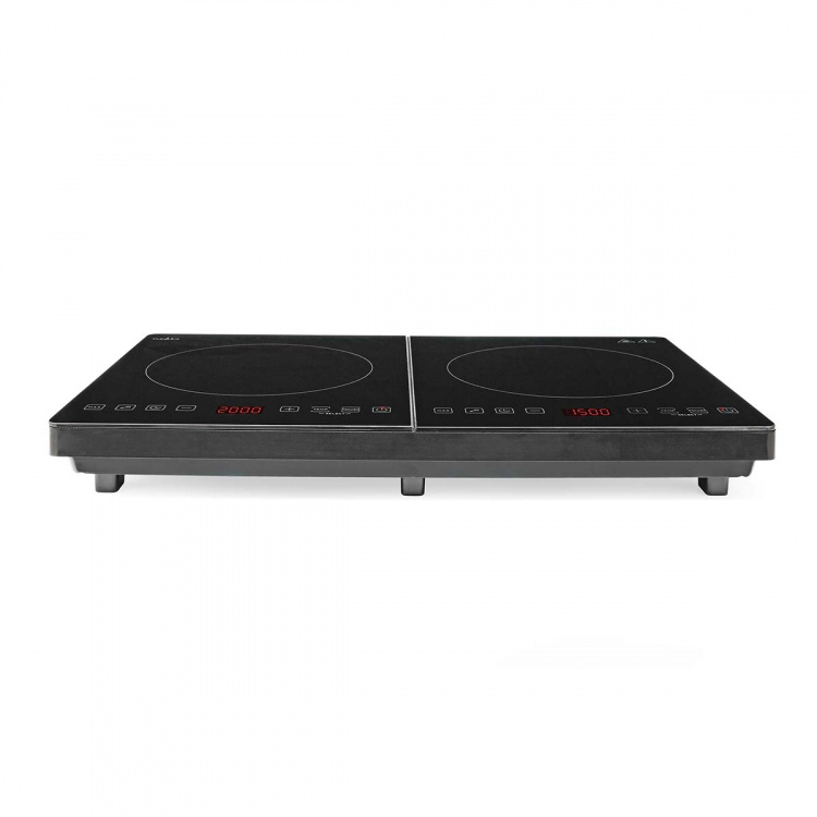 Nedis Induction Cooker | Cooking zones: 2 | 3500 W | Overheating protection | Black | Timer | Turbo action | Child lock