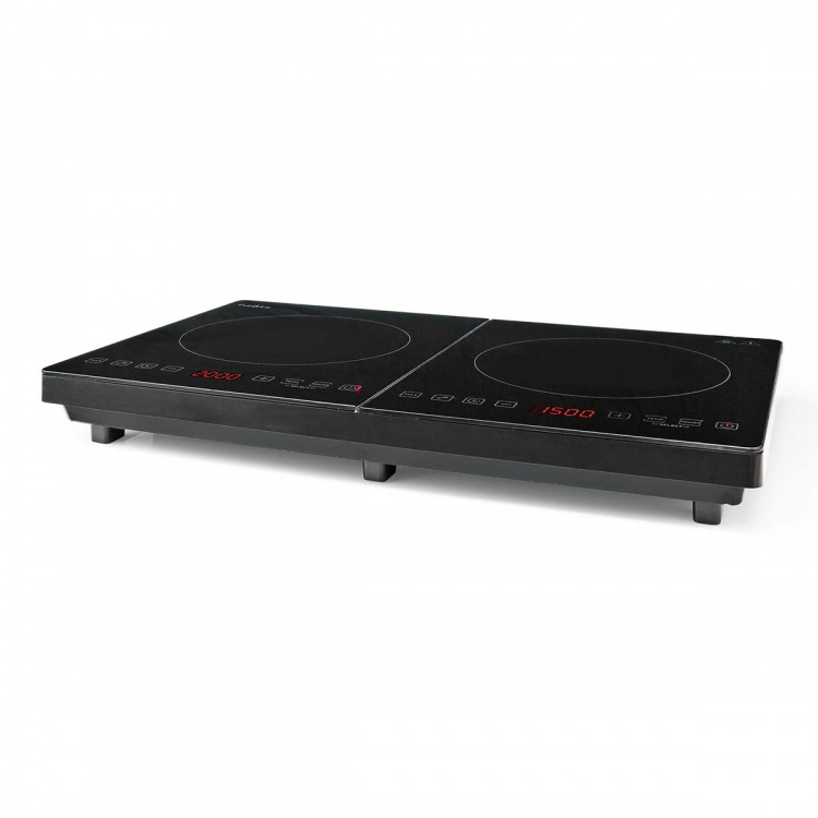 Nedis Induction Cooker | Cooking zones: 2 | 3500 W | Overheating protection | Black | Timer | Turbo action | Child lock