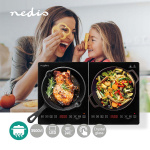 Nedis Induction Cooker | Cooking zones: 2 | 3500 W | Overheating protection | Black | Timer | Turbo action | Child lock