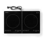 Nedis Induction Cooker | Cooking zones: 2 | 3500 W | Overheating protection | Black | Timer | Turbo action | Child lock