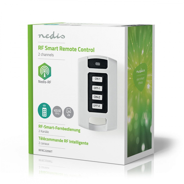 Nedis RF Smart Remote Control | 2 Channels | Programmable buttons