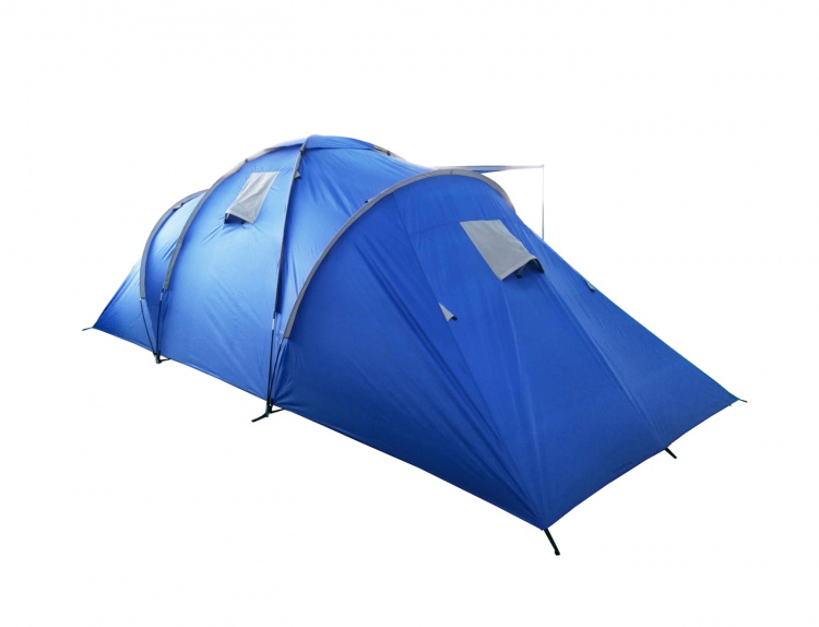 6-person Family Tent, (180 +200 + 180)x220 /190 cm, Blue