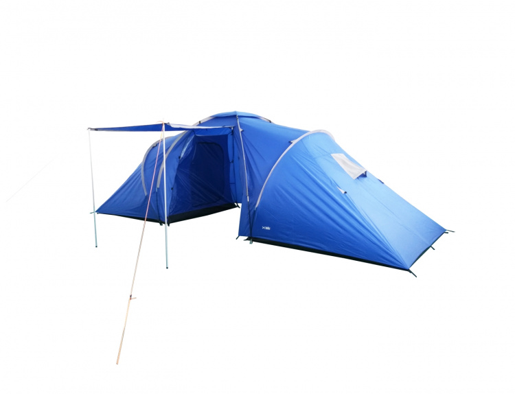 6-person Family Tent, (180 +200 + 180)x220 /190 cm, Blue