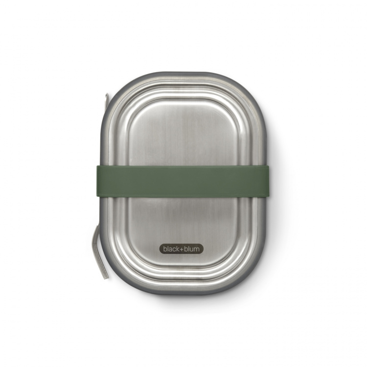 Lunchbox B+B Small Stainless 600 ml Oliv