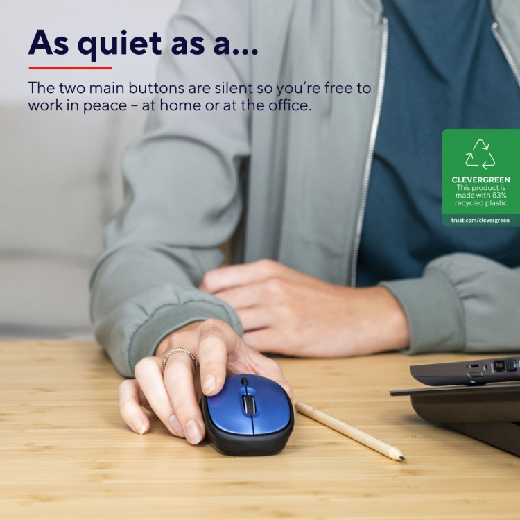 Trust Yvi+ Trådlös mus Eco-design Blå Trust Yvi+ Trådlös mus Eco-design Blå