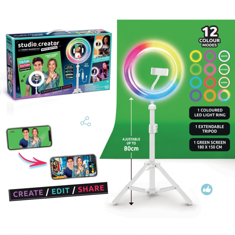 LETS GLOW Studio Creator White Video Maker Kit