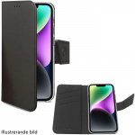 Celly Wally Wallet Case iPhone 15 Pro Max Svart