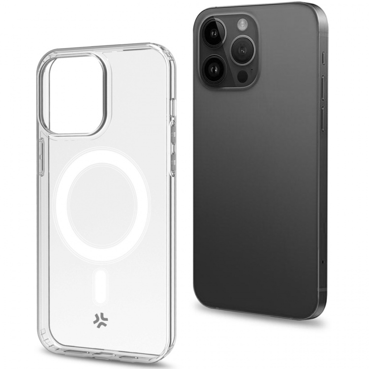 Celly Gelskinmag Magnetic TPU Cover iPhone 15 Pro Max Transparent Celly Gelskinmag Magnetic TPU Cover iPhone 15 Pro Max Transparent