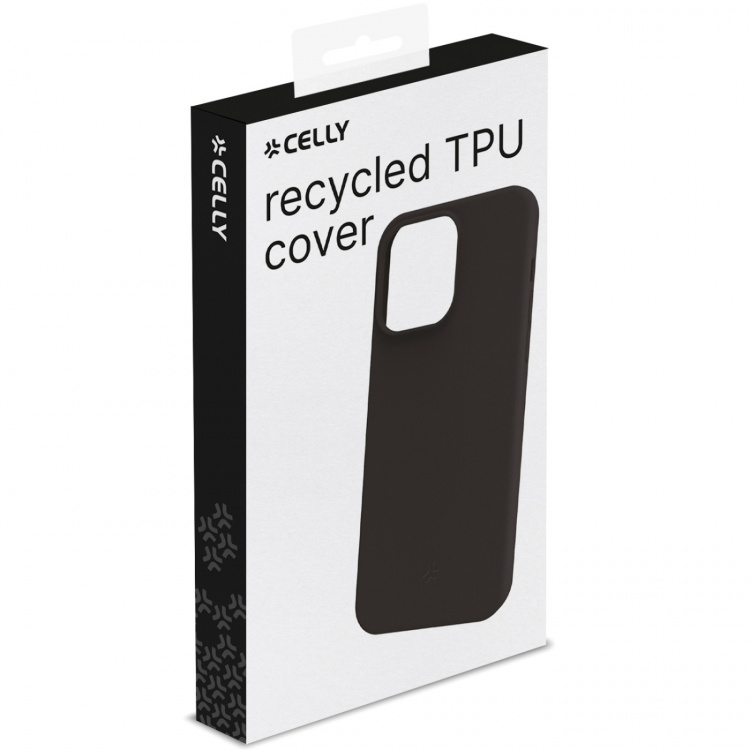 Celly Planet Soft TPU-Cover GRS 100% återvunnen TPU iPhone 15 Pro Max Svart