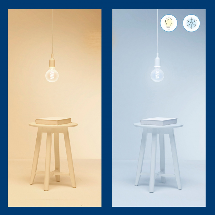 WiZ WiFi Smart LED E27 G95 40W Filament Färg + Varm-kallvit 470lm WiZ WiFi Smart LED E27 G95 40W Filament Färg + Varm-kallvit 470lm