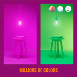 WiZ WiFi Smart LED E27 G95 40W Filament Färg + Varm-kallvit 470lm WiZ WiFi Smart LED E27 G95 40W Filament Färg + Varm-kallvit 470lm