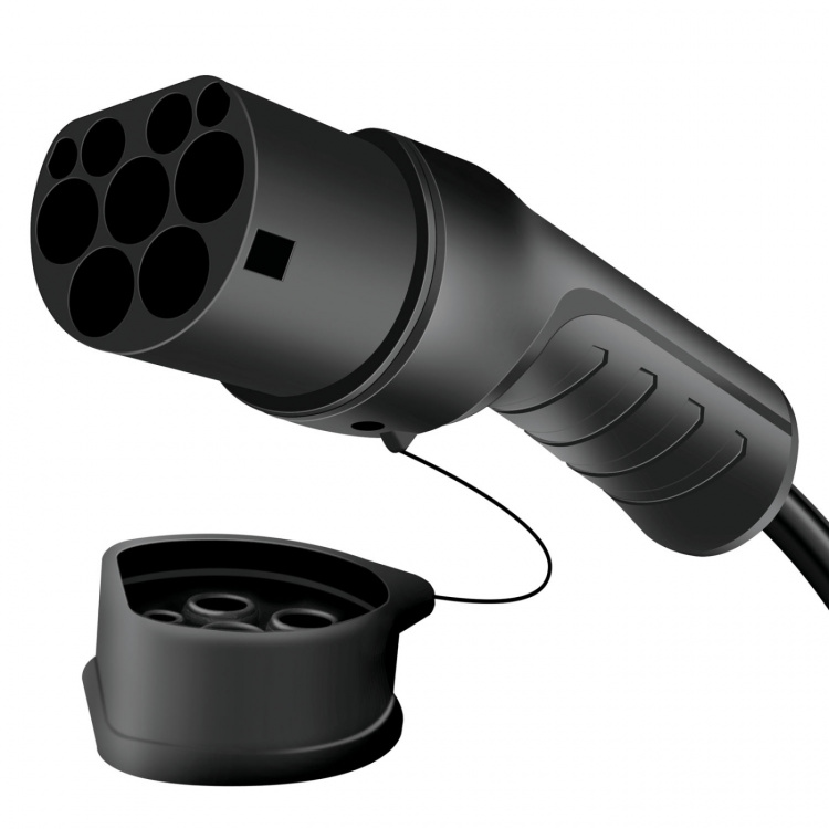 LogiLink Laddkabel Elbil Typ 2 3-fas 32A 22kW 7,5m